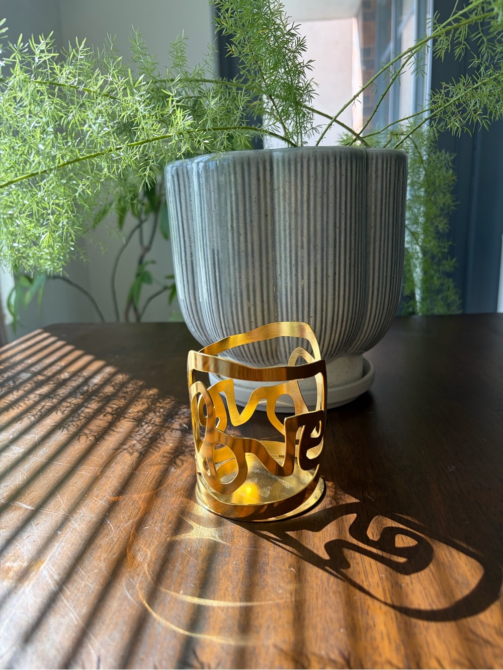 Amber Sakai 24K Gold-Plated Brass LOVE Candle Holder #grantLOVE